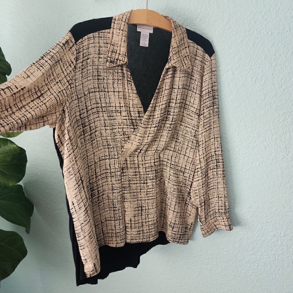 Soft surroundings pop over high low roll up sleeves lagenlook minimalist blouse - Picture 10 of 16